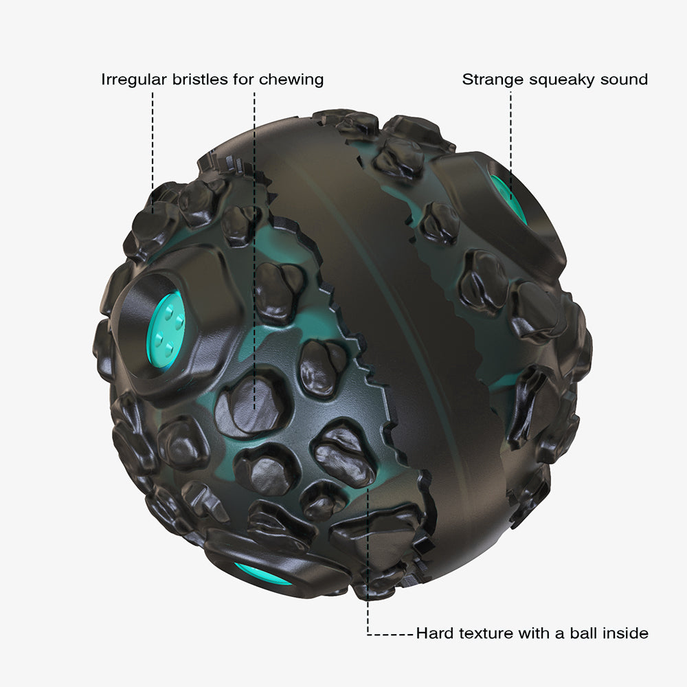 YSQ-01 Funny Pet Dog Meteorite Ball Toy Sound Squeaky Toy for Dogs Chew Sound Interactive Ball Toy (FDA Certified, BPA Free) - Lake Blue YSQ-01 Funny Pet Dog Meteorite Ball Toy Sound Squeaky Toy for Dogs Chew Sound Interactive Ball Toy (FDA Certified, BPA Free) - Lake Blue
